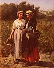 Les Vendanges A Chateau-Lagrange by Jules Breton